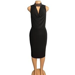Mystic Los Angeles Black High Neck Bodycon Dress